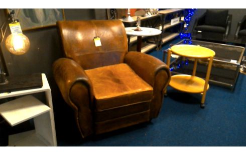 Achat FAUTEUIL CLUB CUIR ANCIEN Occasion Uccle Troc