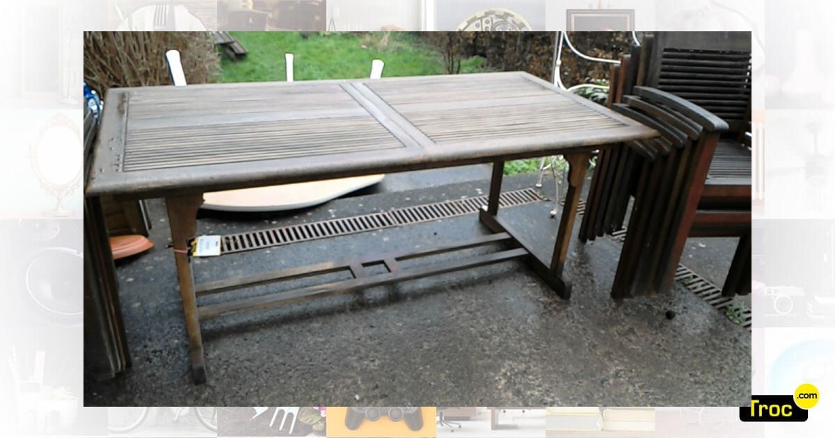 Tweedehands Aankoop En Verkoop TABLE DE JARDIN BOIS EXOTIQUE 1