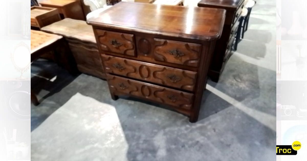 Achat COMMODE BOIS 4 TIROIRS Occasion Lannion Troc