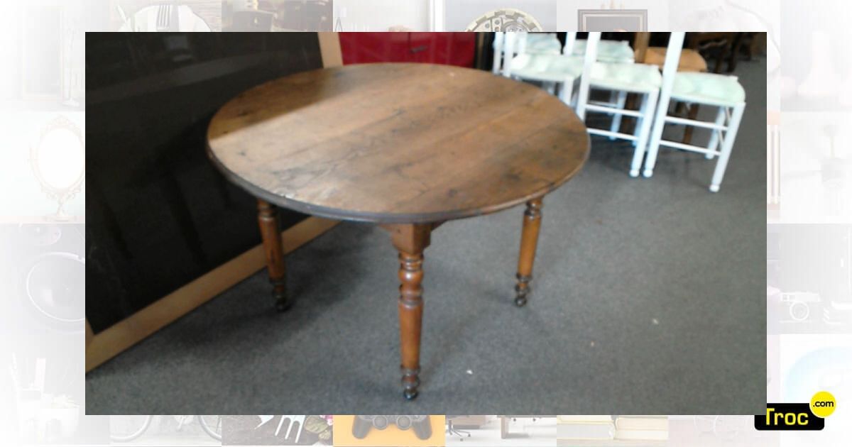 Achat Table Ronde Plateau Chene Occasion Ahuy Troc Com