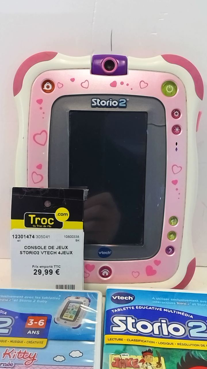 CONSOLE DE JEUX STORIO TV VTECH +6 JEUX occasion - Troc Richwiller